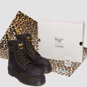 GANNI x Dr. Martens - Limited Edition Boots - Designer - Size 6- Black Leather